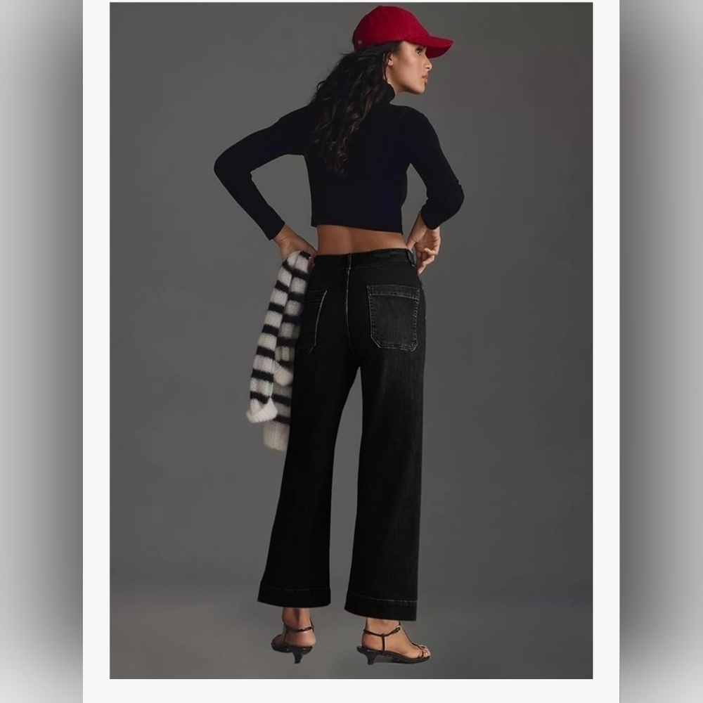 KUNMI Women's Wide Leg High Waisted Stretchy Straight Leg Jeans #1095 NWOT - Picture 12 of 12